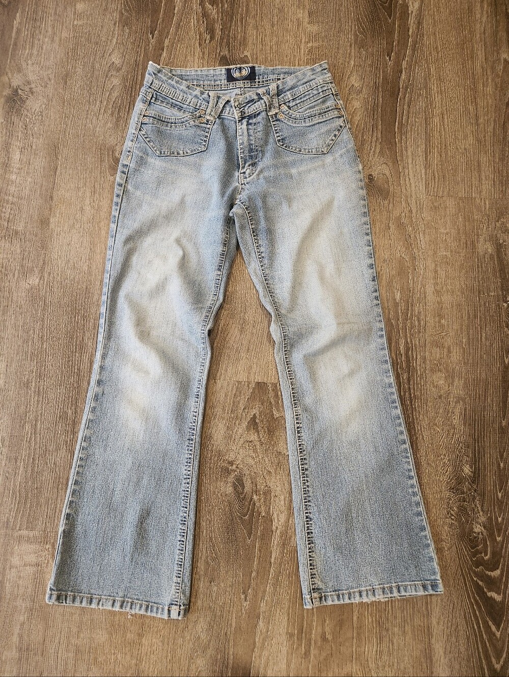 Y2K Angels Flare Light Wash Denim Jeans